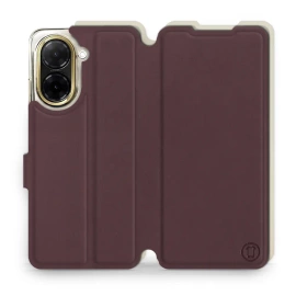 Hülle für Xiaomi Redmi A5 - Farbe Burgund mit Platin