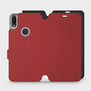 Hülle für Asus Zenfone Max Pro M1 ZB602KL - Farbe Dunkelrot mit Schwarz