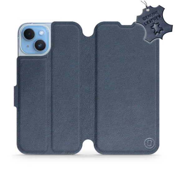 Hülle für Apple iPhone 14 - Farbe Blue Leather