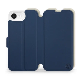 Hülle für Apple iPhone 16e - Farbe Marineblau mit Platin