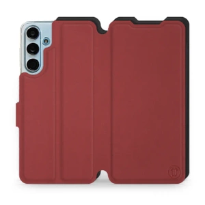 Hülle für Samsung Galaxy M55 5G - Farbe Dunkelrot mit Schwarz