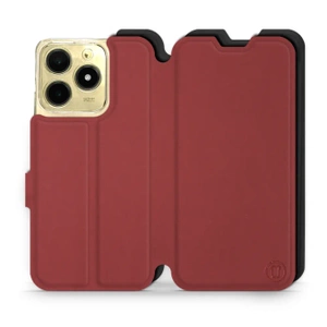 Hülle für Realme C61 - Farbe Dunkelrot mit Schwarz