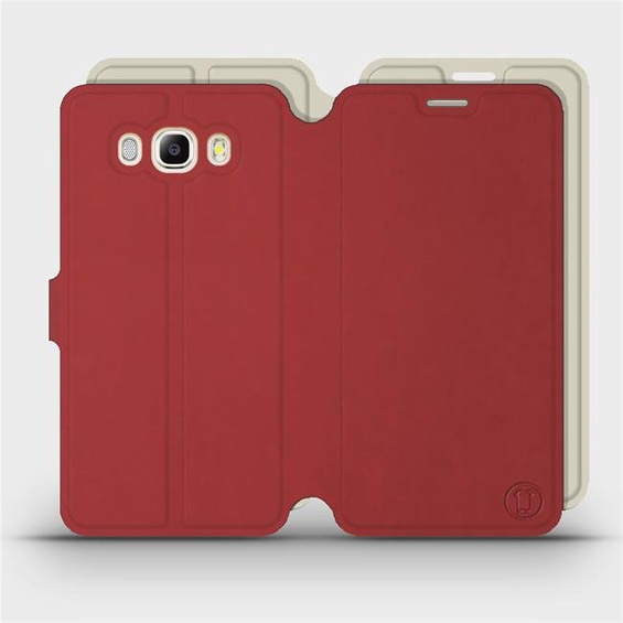 Hülle für Samsung Galaxy J7 2016 - Farbe Dunkelrot mit Platin