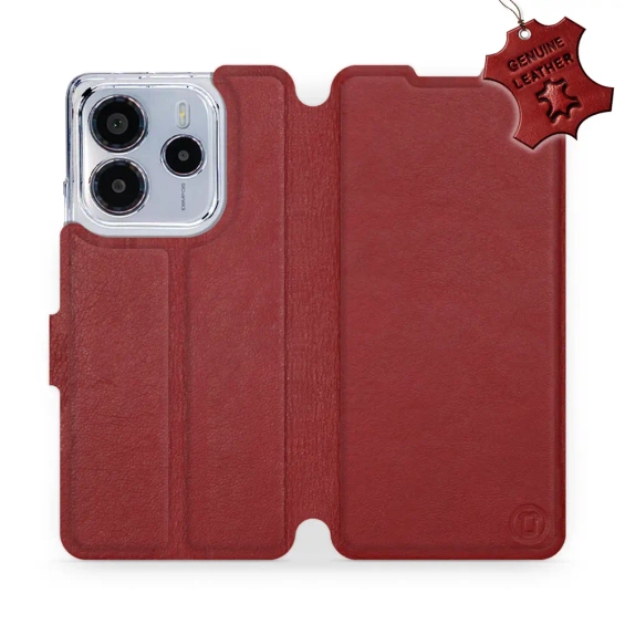 Hülle für Xiaomi Redmi Note 14 4G - Farbe Dark Red Leather