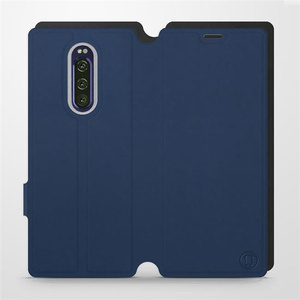 Hülle für Sony Xperia 1 - Farbe Marine mit Schwarz