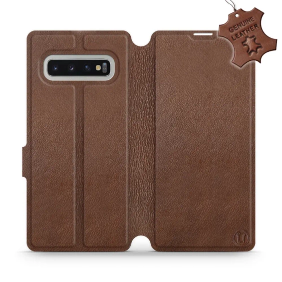 Hülle für Samsung Galaxy S10 Plus - Farbe Brown Leather