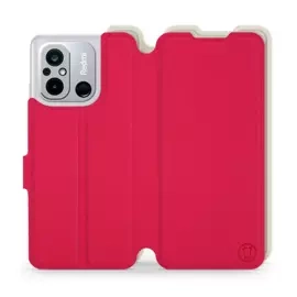 Hülle für Xiaomi Redmi 12C - Farbe Rot mit Platin
