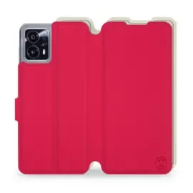 Hülle für Motorola Moto G13 - Farbe Rot mit Platin