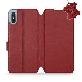 Hülle für Xiaomi Redmi 9A - Farbe Dark Red Leather