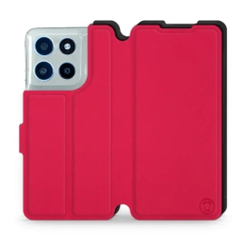 Hülle für Motorola Moto G56 5G - Farbe Rot mit Schwarz