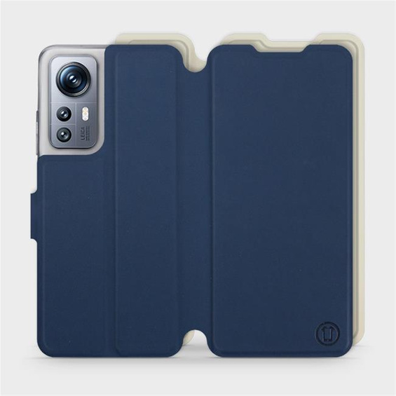 Hülle für Xiaomi 12S - Farbe Marineblau mit Platin