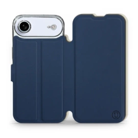 Hülle für Apple iPhone 17 Air - Farbe Marineblau mit Platin