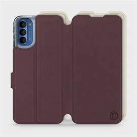 Hülle für Motorola Moto G41 - Farbe Burgund mit Platin