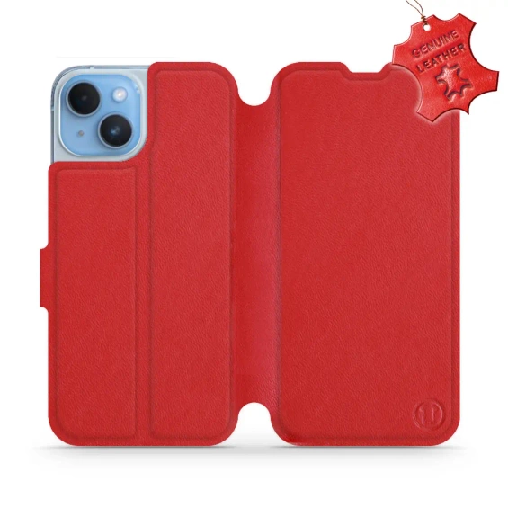 Hülle für Apple iPhone 14 - Farbe Red Leather