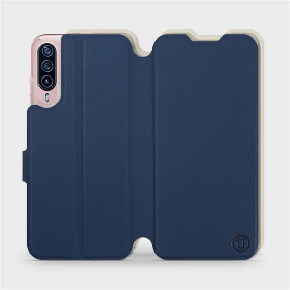 Hülle für HTC Desire 22 Pro - Farbe Marineblau mit Platin