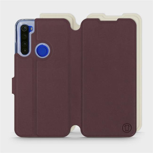 Hülle für Xiaomi Redmi Note 8T - Farbe Burgund mit Platin