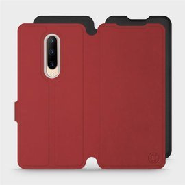 Hülle für OnePlus 7 Pro - Farbe Dunkelrot mit Schwarz