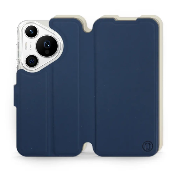 Hülle für Huawei Pura 70 Pro - Farbe Marineblau mit Platin