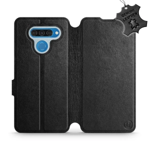 Hülle für LG Q60 - Farbe Black Leather