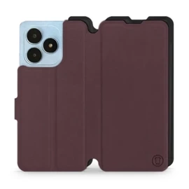 Hülle für Realme Note 50 - Farbe Burgund mit Schwarz