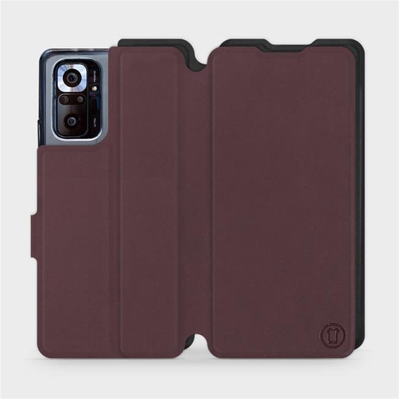 Hülle für Xiaomi Redmi Note 10 pro - Farbe Burgund mit Schwarz