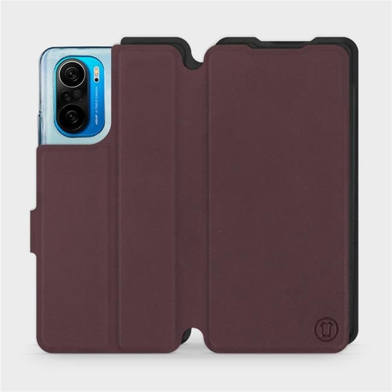 Hülle für Xiaomi POCO F3 - Farbe Burgund mit Schwarz
