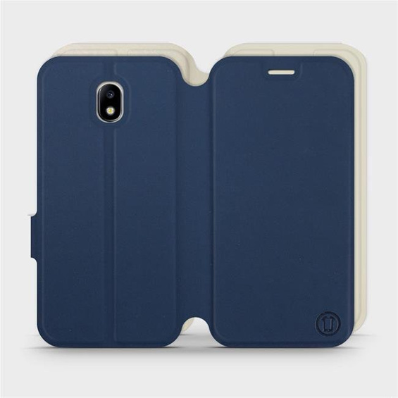 Hülle für Samsung Galaxy J7 2017 - Farbe Marineblau mit Platin