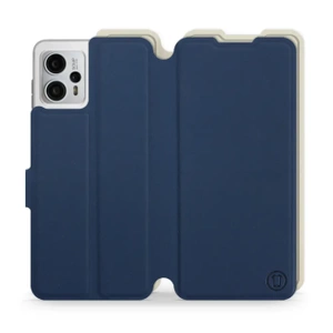 Hülle für Motorola Moto G23 - Farbe Marineblau mit Platin