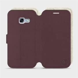 Hülle für Samsung Galaxy A3 2017 - Farbe Burgund mit Platin