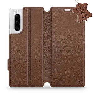 Hülle für Sony Xperia 5 - Farbe Brown Leather