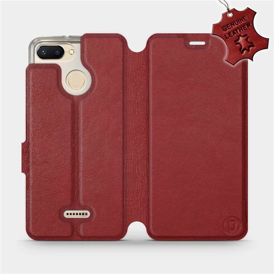 Hülle für Xiaomi Redmi 6 - Farbe Dark Red Leather