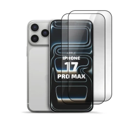 2er Set Panzerglas Clear für Apple iPhone 17 Pro Max