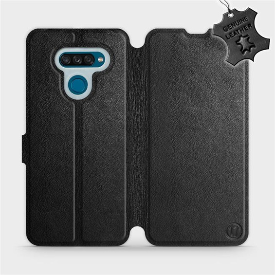 Hülle für LG K50S - Farbe Black Leather