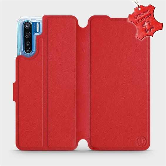 Hülle für OPPO A91 - Farbe Red Leather