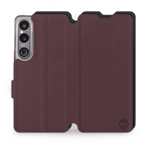 Hülle für Sony Xperia 1 VI - Farbe Burgund mit Schwarz