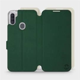 Hülle für Samsung Galaxy M11 - Farbe Grün mit Platin