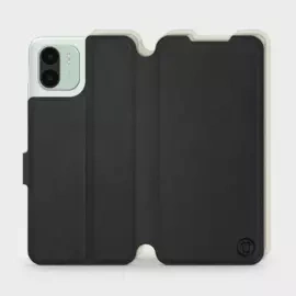 Hülle für Xiaomi Redmi A2 - Farbe Schwarz mit Platin