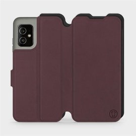 Hülle für Asus Zenfone 8 - Farbe Burgund mit Schwarz