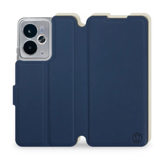 Hülle für Realme 14T 5G - Farbe Marineblau mit Platin