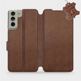 Hülle für Samsung Galaxy S21 FE - Farbe Brown Leather