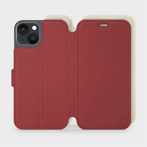 Hülle für Apple iPhone 13 - Farbe Dunkelrot mit Platin
