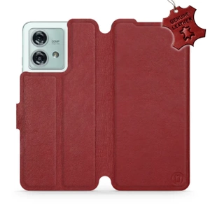 Hülle für Motorola Edge 40 Neo - Farbe Dark Red Leather