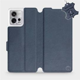 Hülle für Motorola Edge 30 Fusion - Farbe Blue Leather