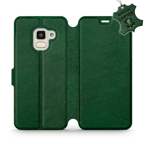 Hülle für Samsung Galaxy J6 2018 - Farbe Green Leather