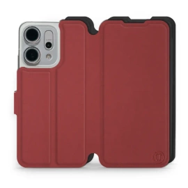 Hülle für OPPO Reno 14 5G - Farbe Dunkelrot mit Schwarz