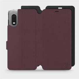 Hülle für Samsung Galaxy Xcover Pro - Farbe Burgund mit Schwarz