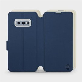 Hülle für Samsung Galaxy S10e - Farbe Marineblau mit Platin