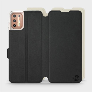 Hülle für Motorola Moto G9 Plus - Farbe Schwarz mit Platin