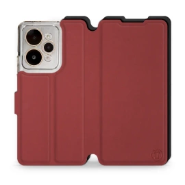 Hülle für Realme 15 Pro 5G - Farbe Dunkelrot mit Schwarz