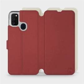 Hülle für Samsung Galaxy M21 - Farbe Dunkelrot mit Platin